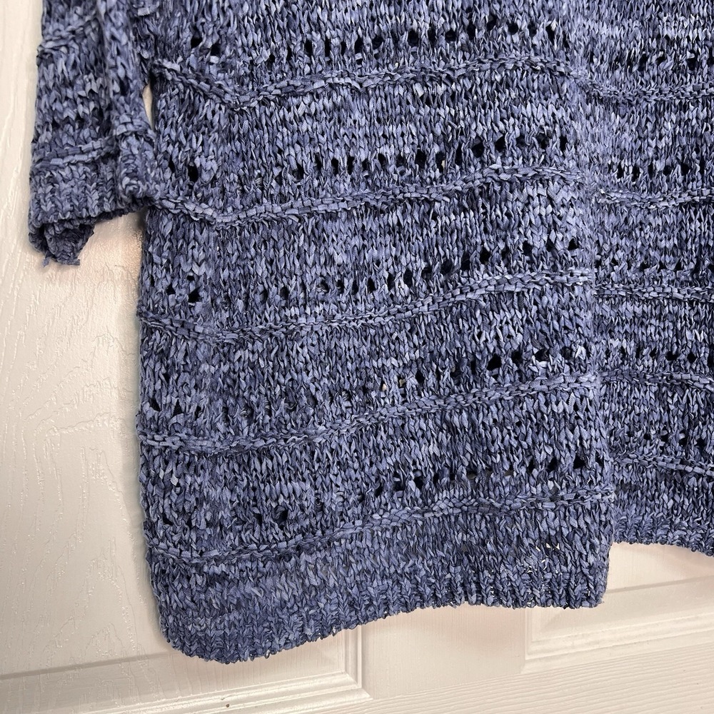 J. Jill Blue Knit Pullover Sweater Size Medium NWT - Picture 3 of 12